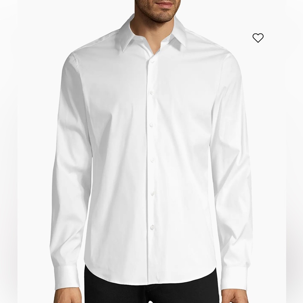 Theory White Sylvain Dress Shirt Sz XL #0787